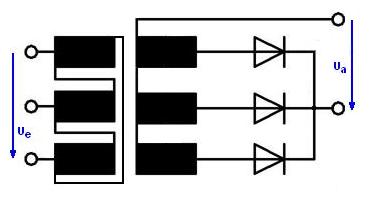 Schaltbild der M3-Gleichrichterschaltung