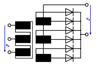 Schaltbild der M6-Gleichrichterschaltung
